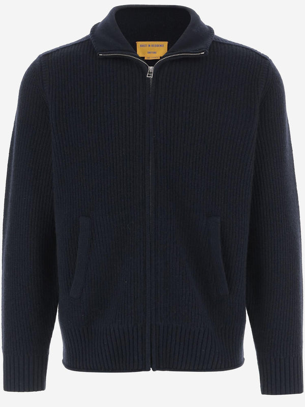 Cashmere Corded Jacket Navy Blue