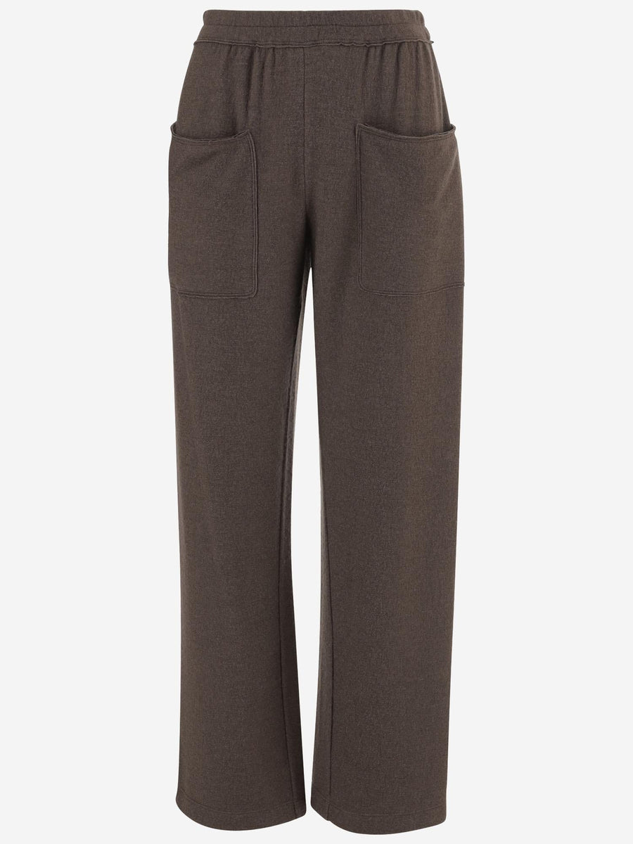 Trousers Silk And Cashmere Stretch Brown
