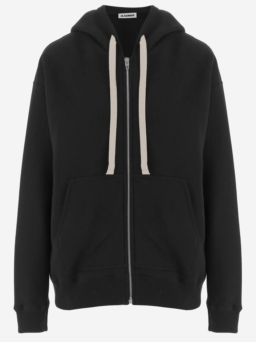 Cotton Hoodie Black Knitwear