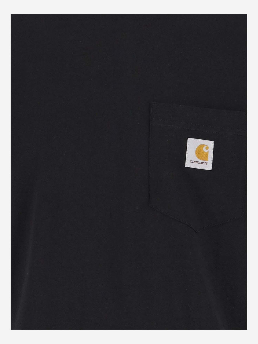 Cotton Logo T-Shirt, Black Single Jersey T-shirts