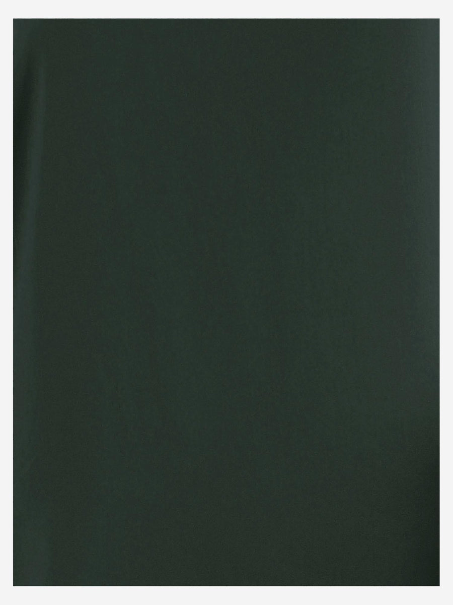 Sleeveless Stretch Cotton Top Dark Green Silk Tops
