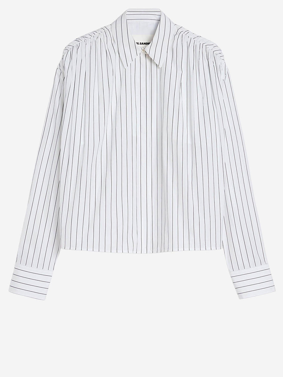 Striped Cotton Shirt White