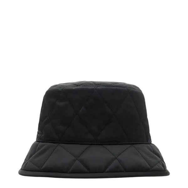 Bucket Hat Horseshoe-Quilted Black Polyamide