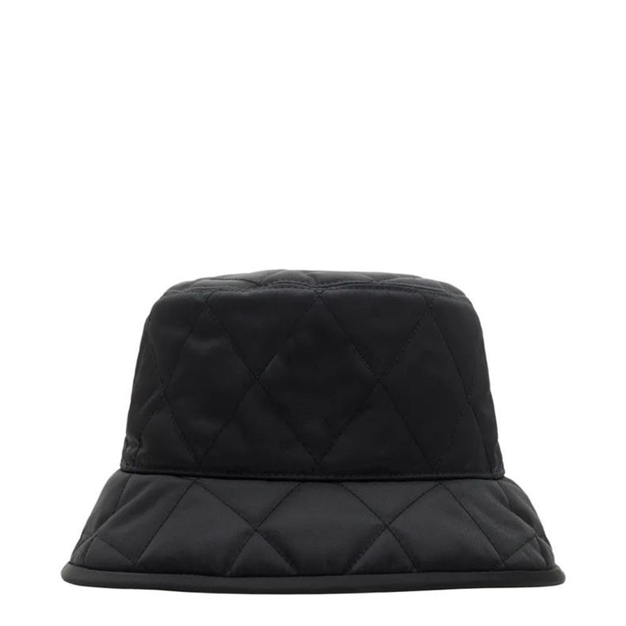 Bucket Hat Horseshoe-Quilted Black Polyamide