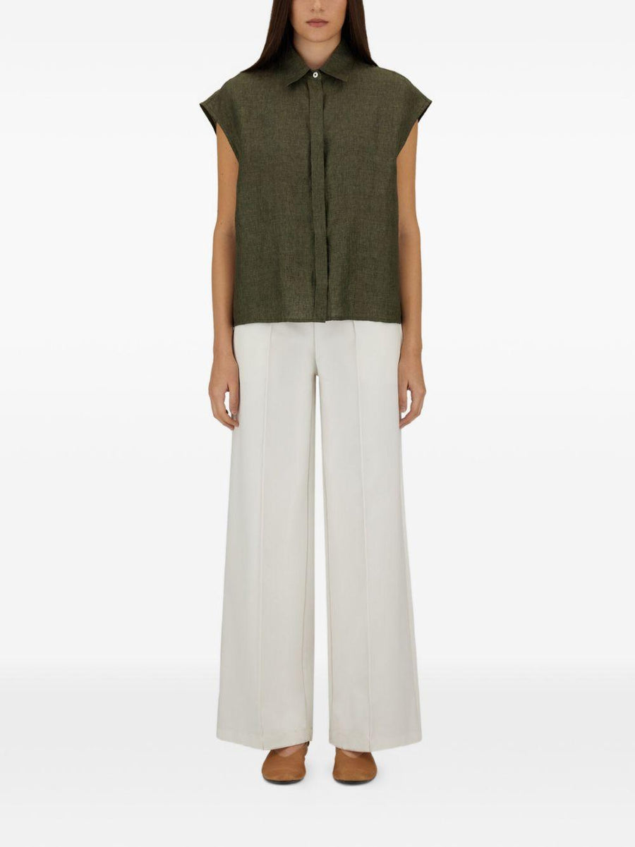 Shirt Green Linen