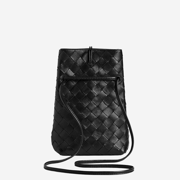 Clutch Nappa Leather Smartphone Black Lambskin Bags