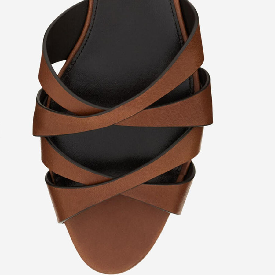 Leather Sandals Chandelle Brown