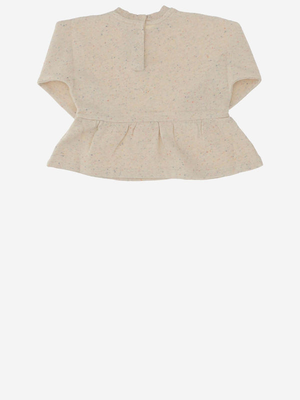 Cotton Sweatshirt Beige Hoods & Sweatshirts