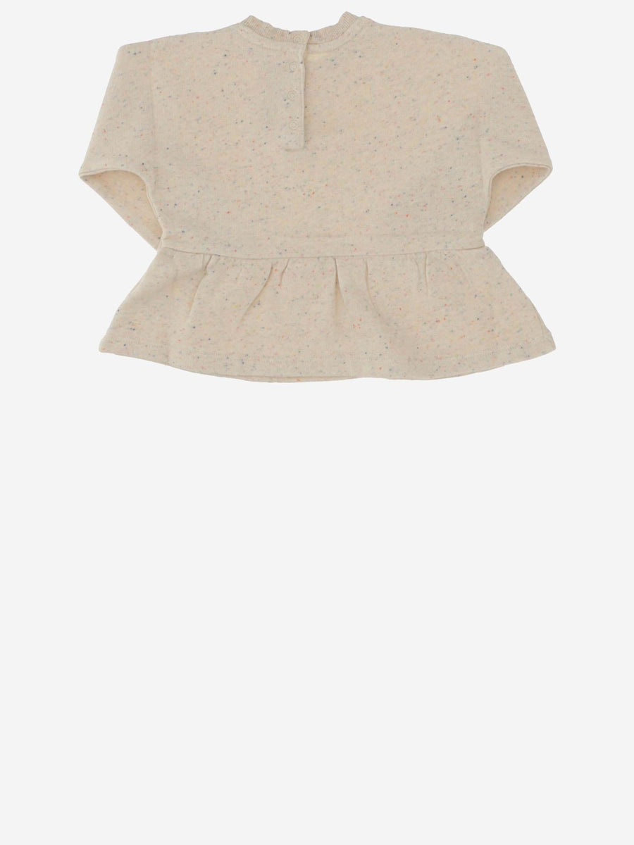 Cotton Sweatshirt Beige Hoods & Sweatshirts