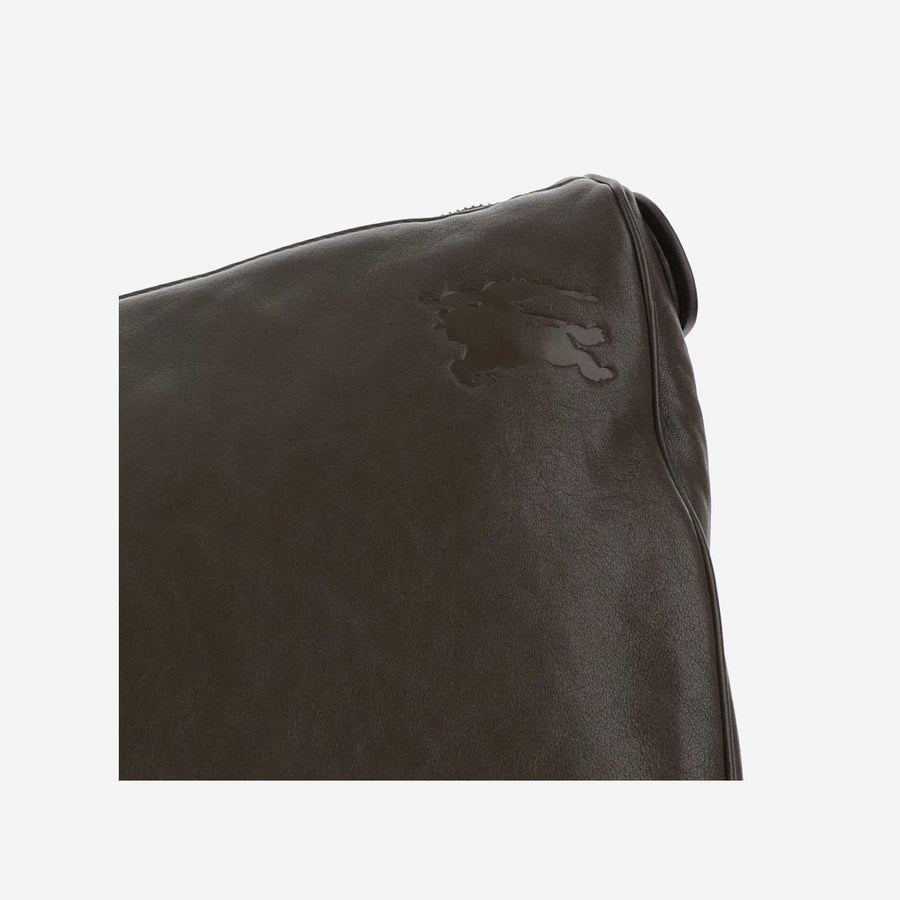 Large Shield Shoulder Bag Green Lamb Leather (ovis Aries)