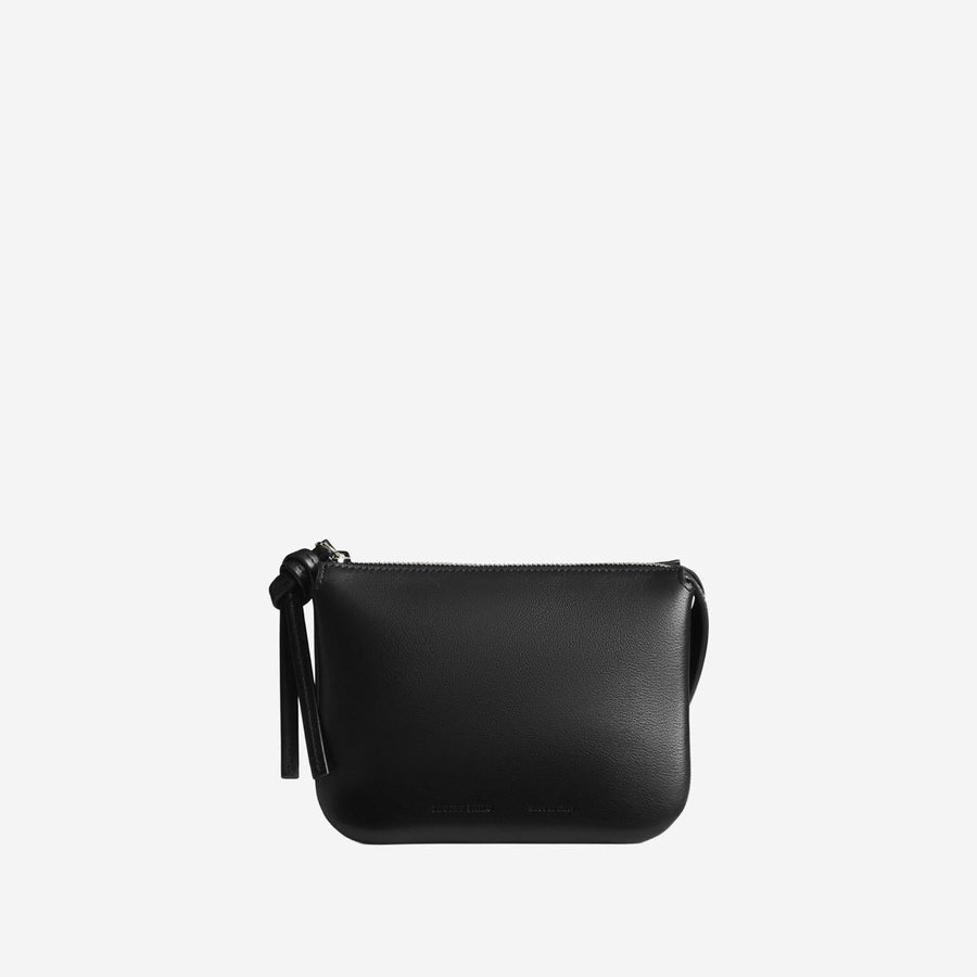 Pocket Gig Soft Calf Black Silver Leather Clutch Bags