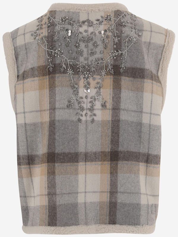 Wool-Blend Vest Multicolour Waistcoats & Gilets