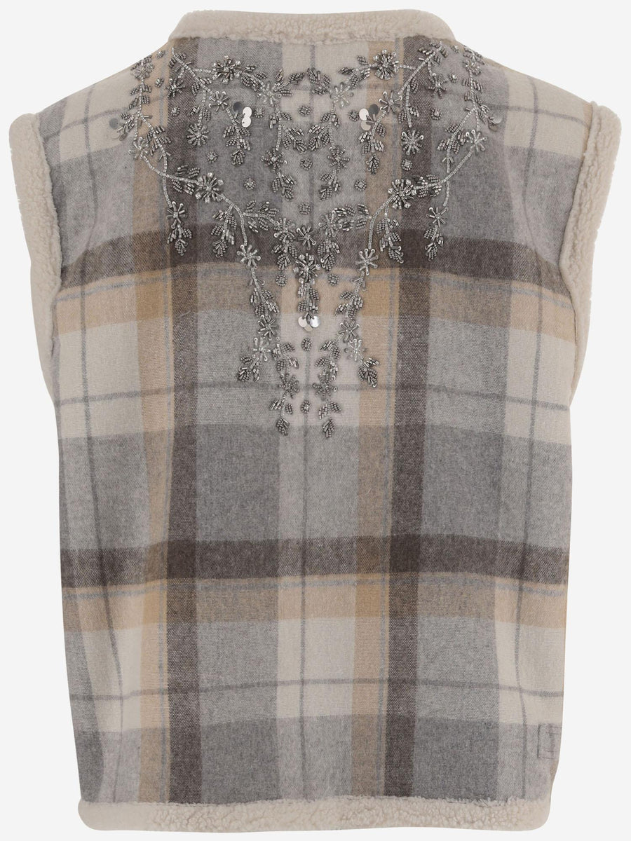 Wool-Blend Vest Multicolour Waistcoats & Gilets