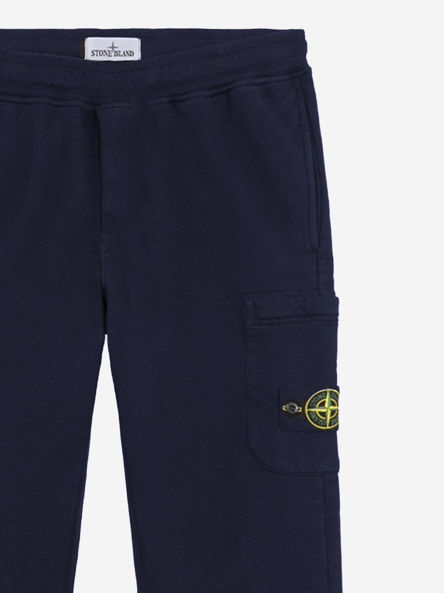 Cotton Pants With Logo Navy Trousers