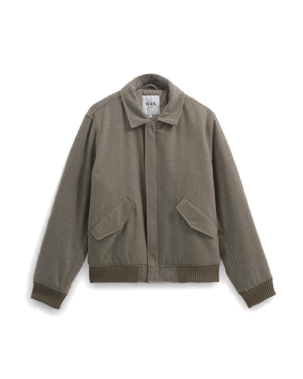 Knoll Wool Bomber Jacket - Natural Beige