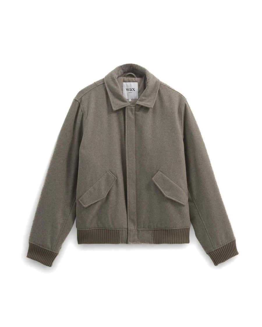 Knoll Wool Bomber Jacket - Natural Beige