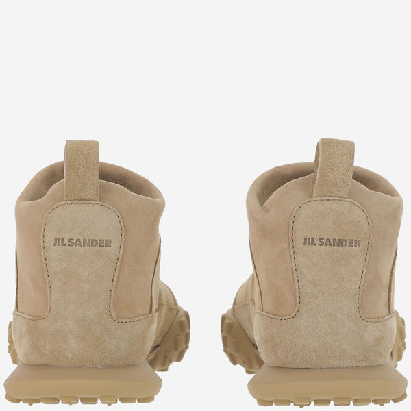 Suede Leather Sneakers Beige Trainers