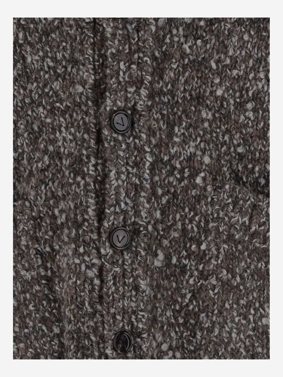 Alpaca Cardigan With Shawl Collar Wool