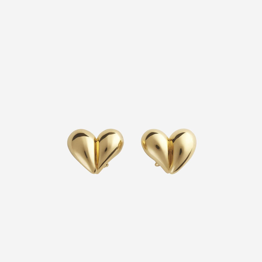 Golden Drop Clip-On Earrings Sterling Silver