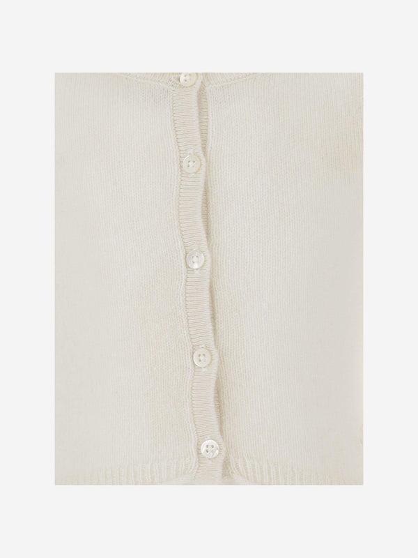 Cashmere Cardigan For Kids White
