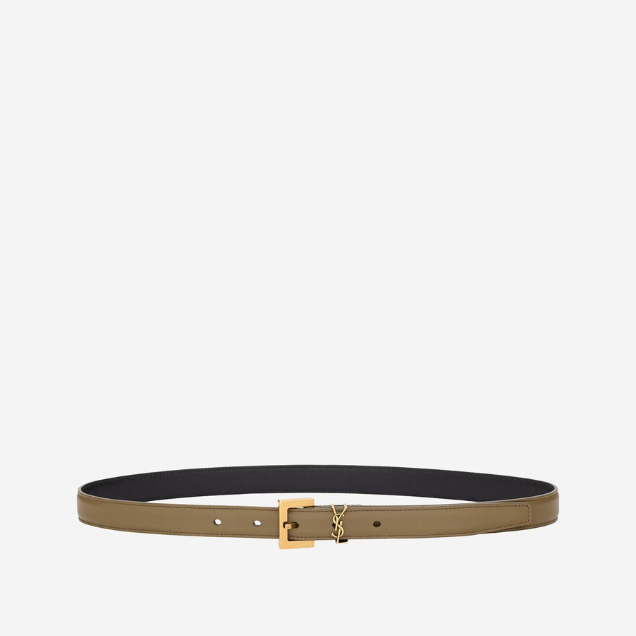 Leather Belt Cassandre Beige Calfskin