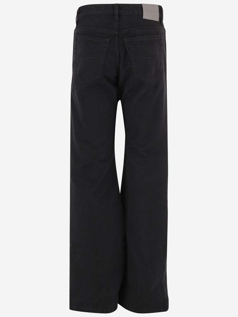 Cotton Denim Jeans Black Trousers