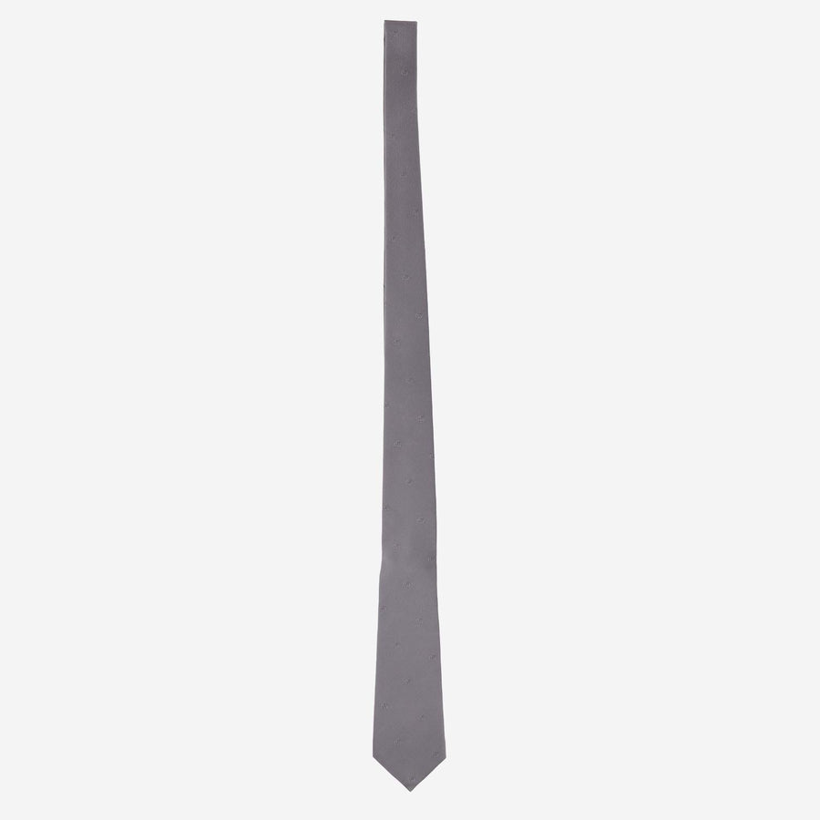 Silk Jacquard Tie Double G, Grey Ties & Bow