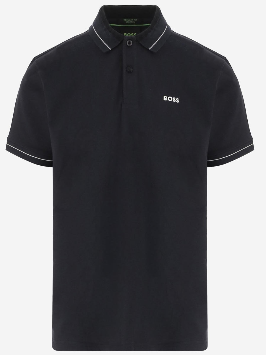 Polo Shirt Navy Stretch Cotton