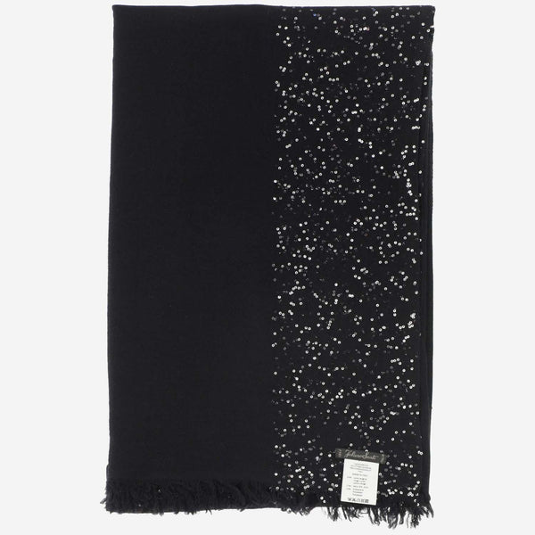 Scarf Dalila Wool Blend Black Virgin