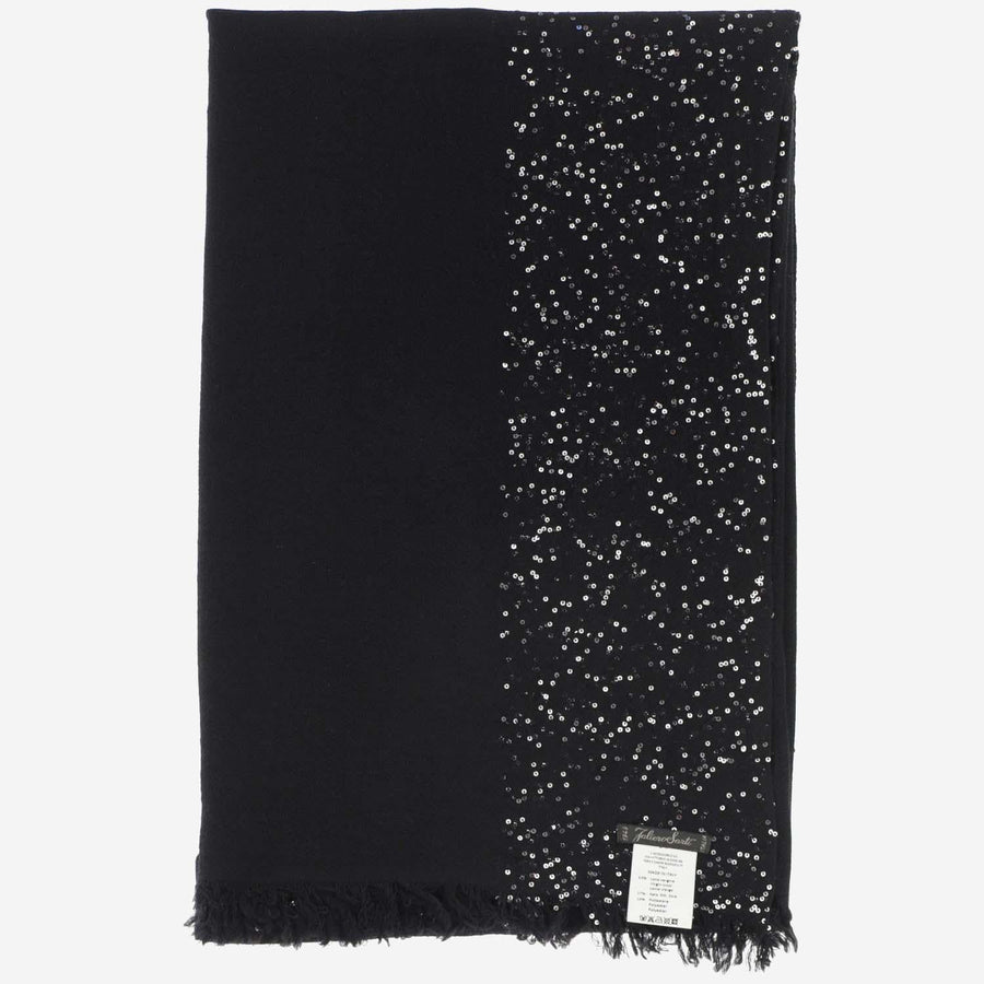 Scarf Dalila Wool Blend Black Virgin
