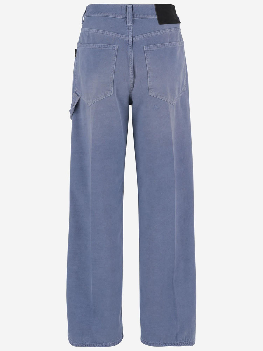Jeans Wide-Leg Denim Cotton