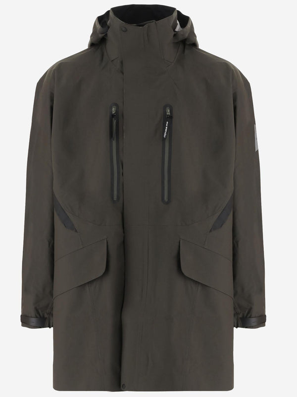 Technical Hooded Jacket Khaki Nylon