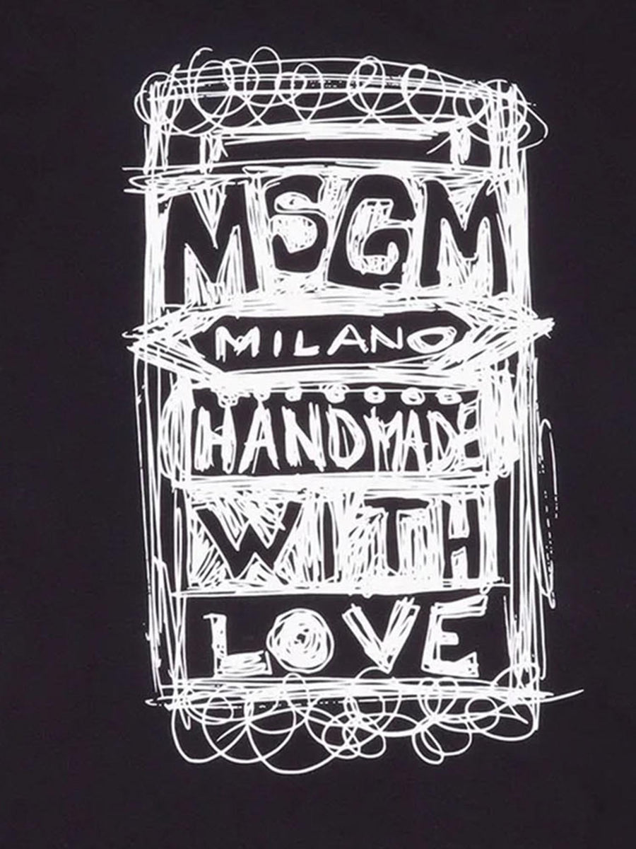 T-Shirt With Logo Black Cotton T-shirts