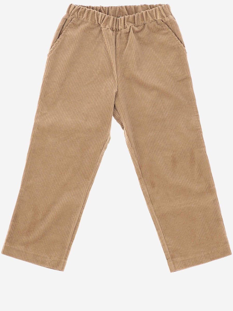 Corduroy Pants Roberta Beige Cotton Trousers