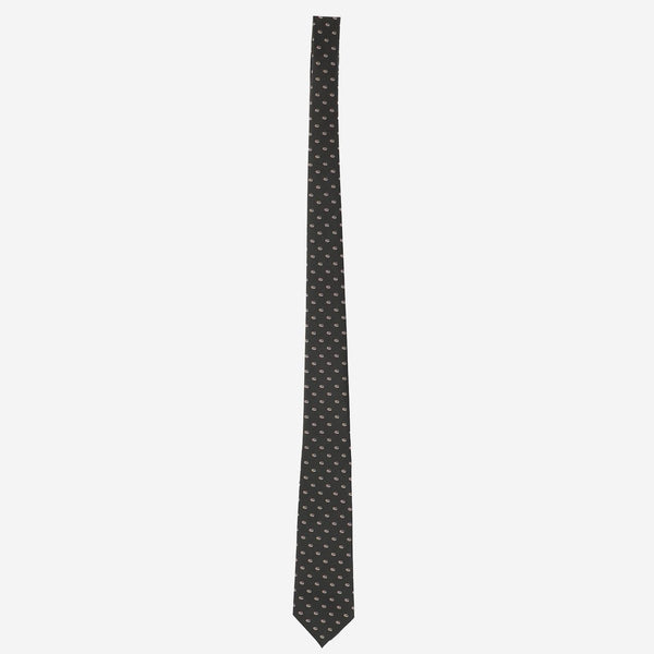 Silk Jacquard Tie Double G Dark Green Ties & Bow
