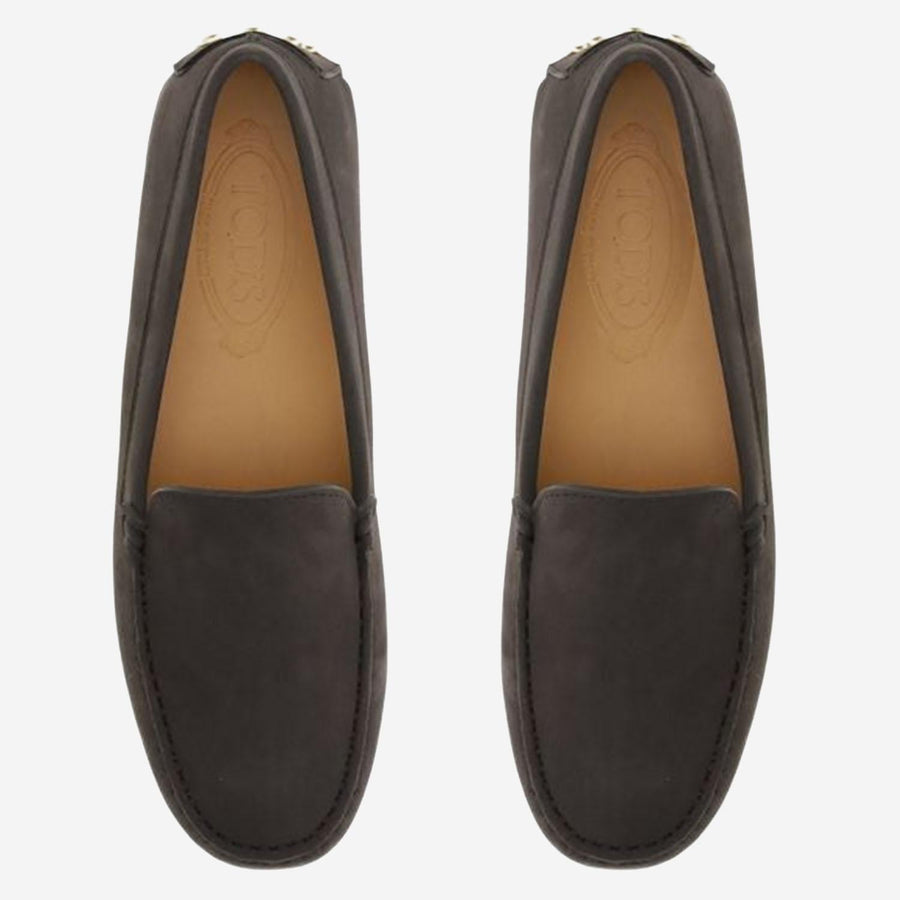 Moccasins Suede Dark Brown Calfskin Shoe