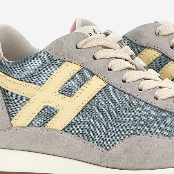 Sneakers Leather & Technical Fabric Multicolour And Rubber Trainers