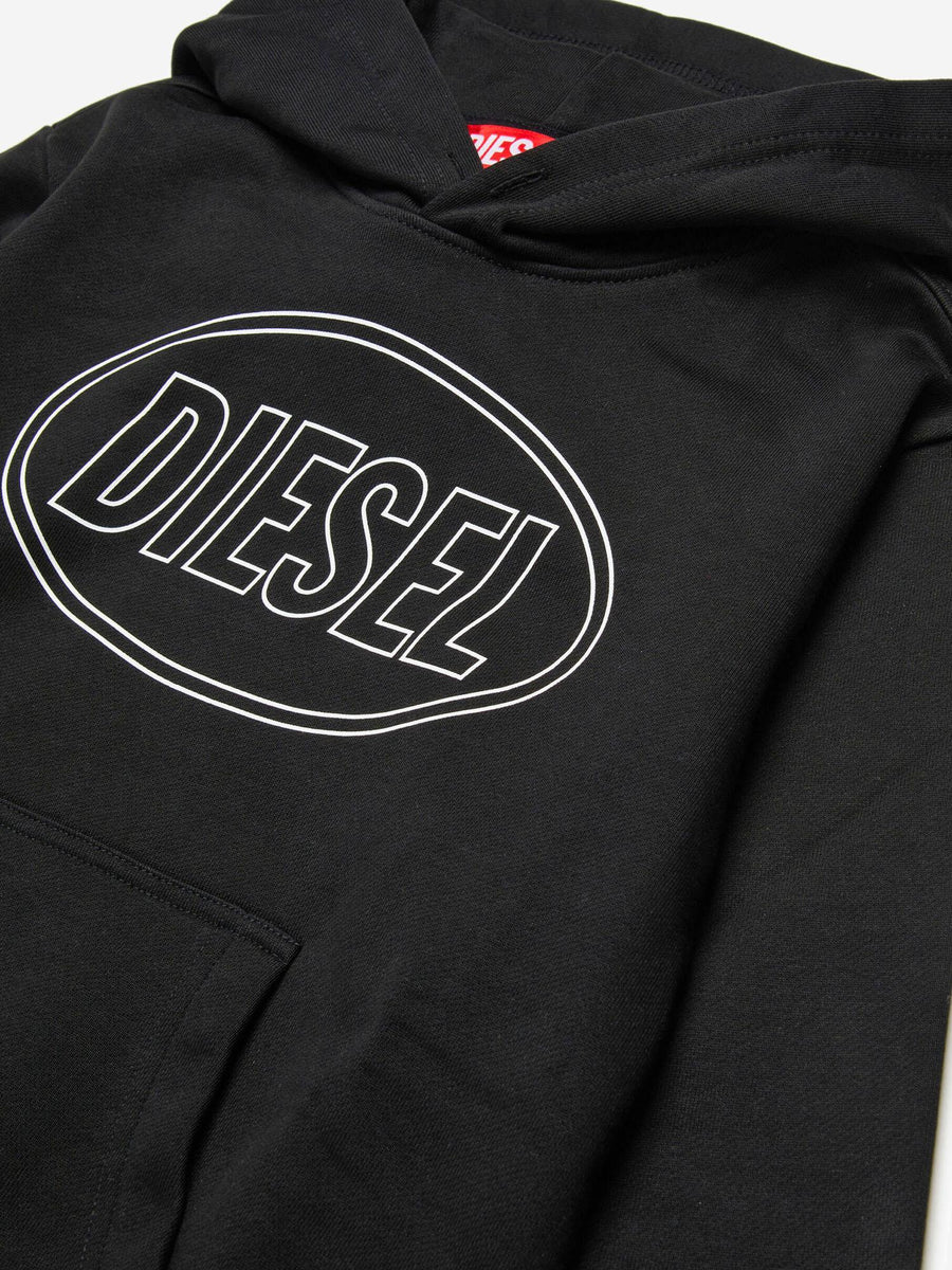 Cotton Sweatshirt With Logo Black Hoods & Sweatshirts