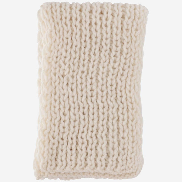 Merino Wool Blend Scarf Ivory