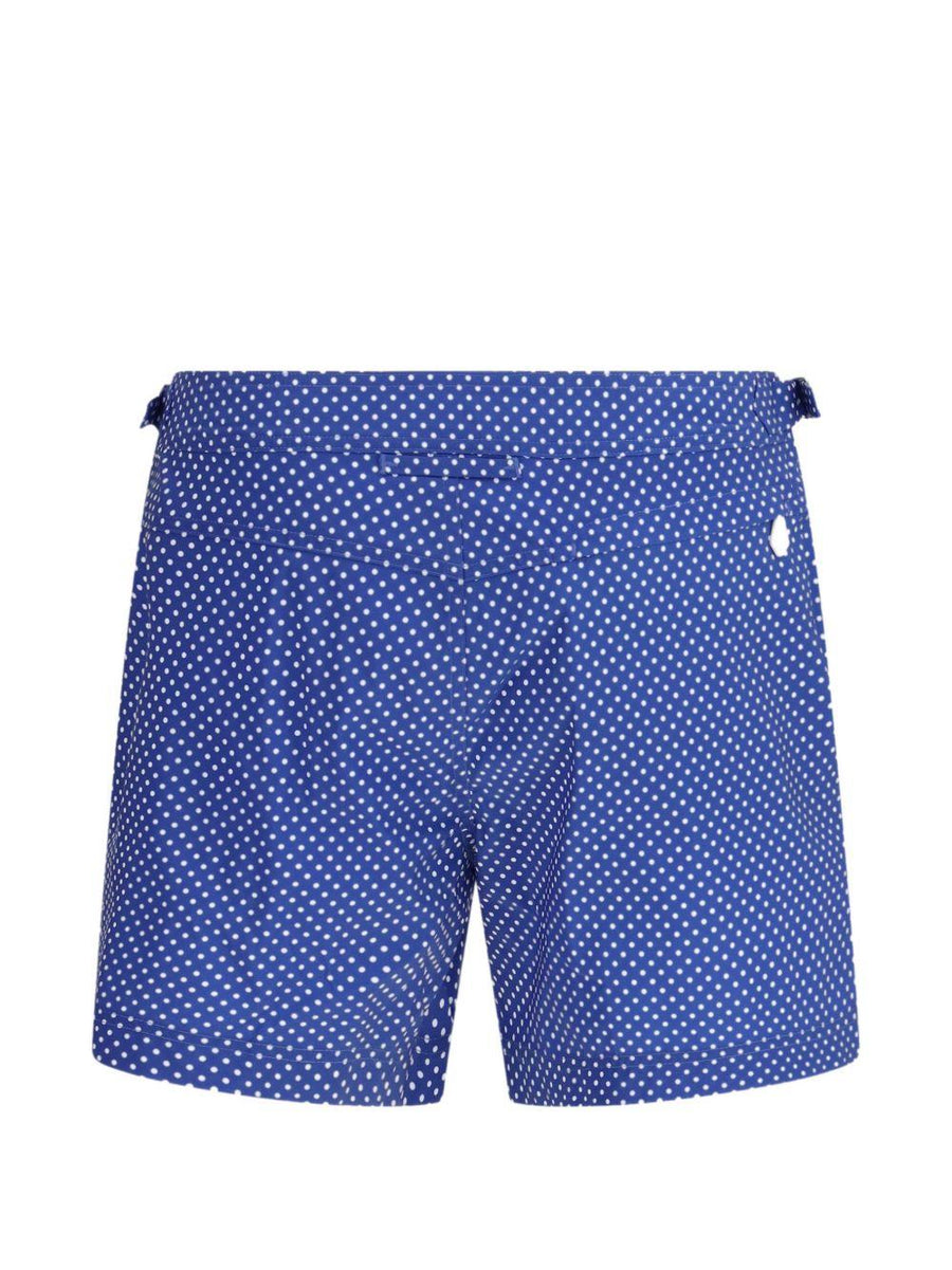 Swimsuit Blue Polka Dot Polyester Suits