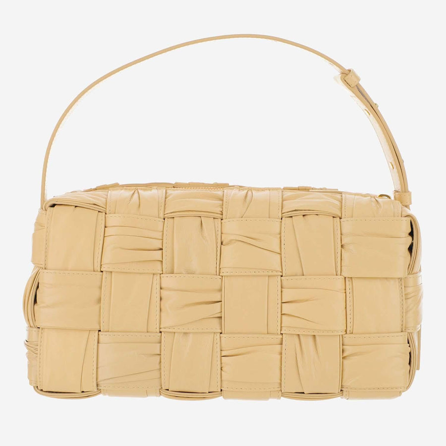 Brick Cassette Bag Beige Lambskin Shoulder