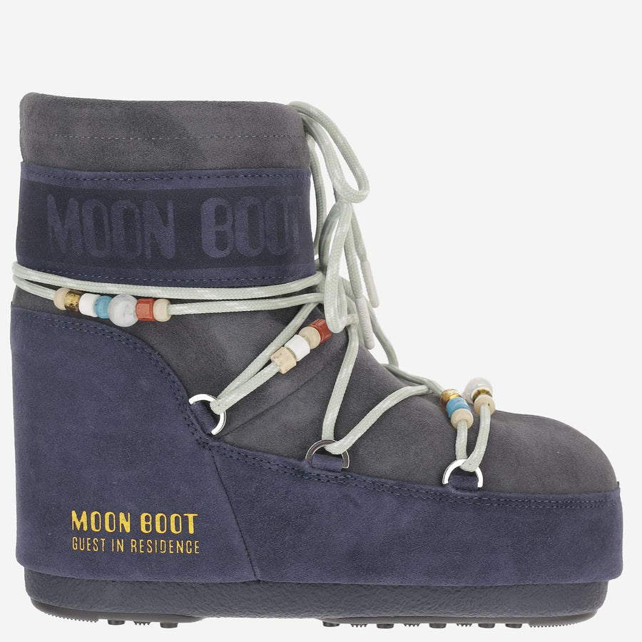 Icon Low Boots Navy Leather