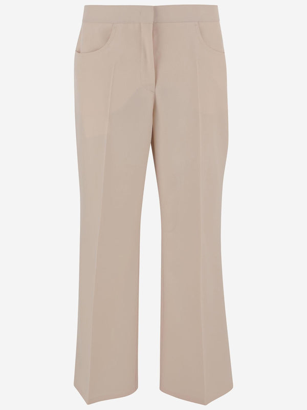 Wool Trousers Beige