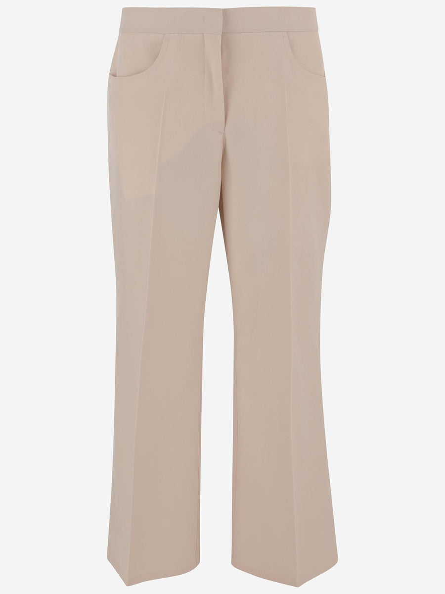 Wool Trousers Beige