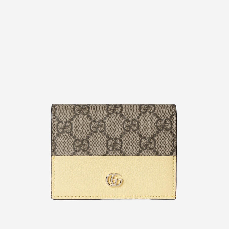 Two-Tone Wallet Yellow Leather & Purses