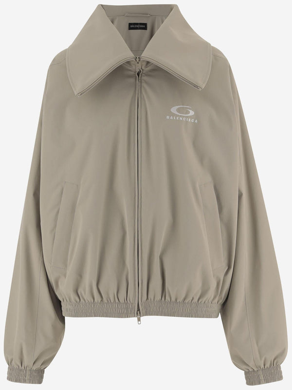 Stretch Polyester Jacket Beige