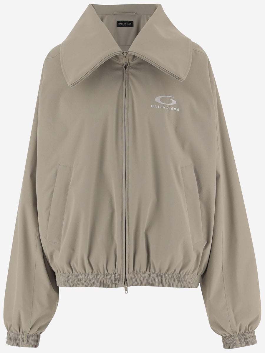 Stretch Polyester Jacket Beige