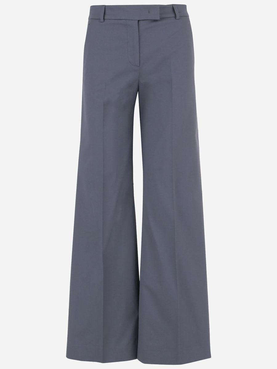 Stretch Cotton Trousers Gray