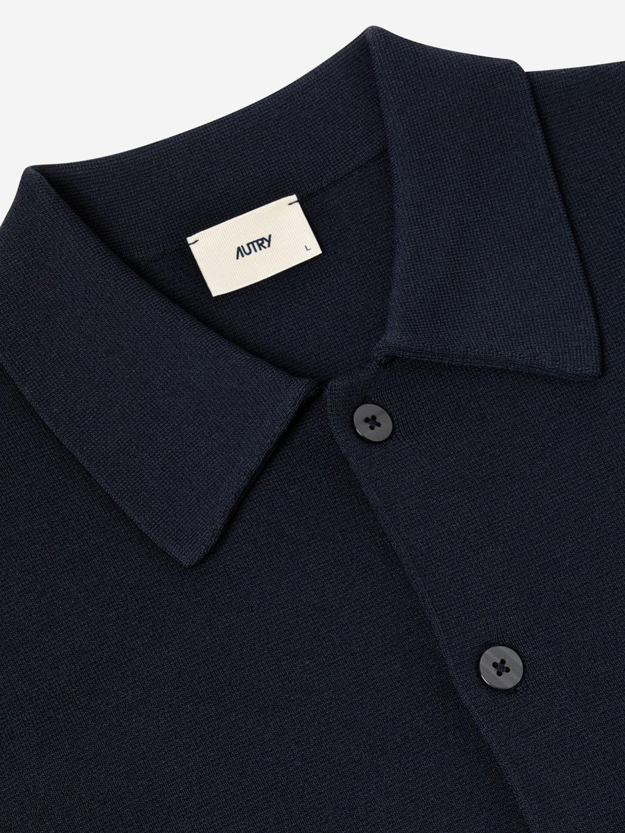 Viscose Blend Jacket With Logo Navy Sweatshirts