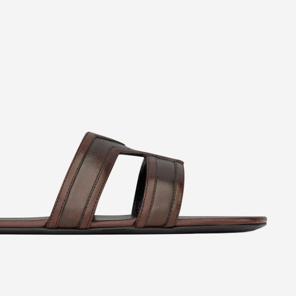Leather Sandals Brown Calf